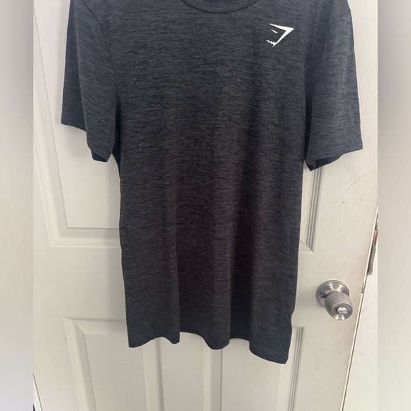 GYMSHARK arrival tee in black/silhouette gray marl size S Small Men's Athletic - Picture 3 of 9